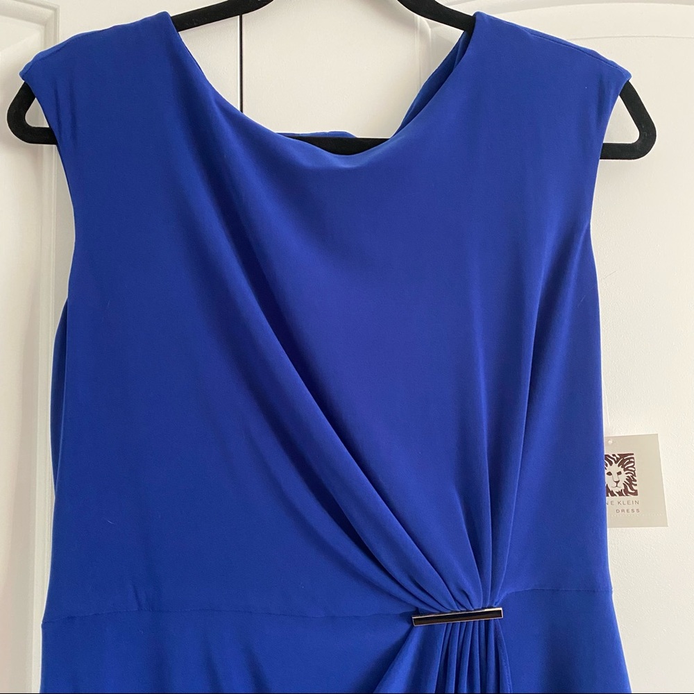 Royal blue draped dress - Picture 2 of 13